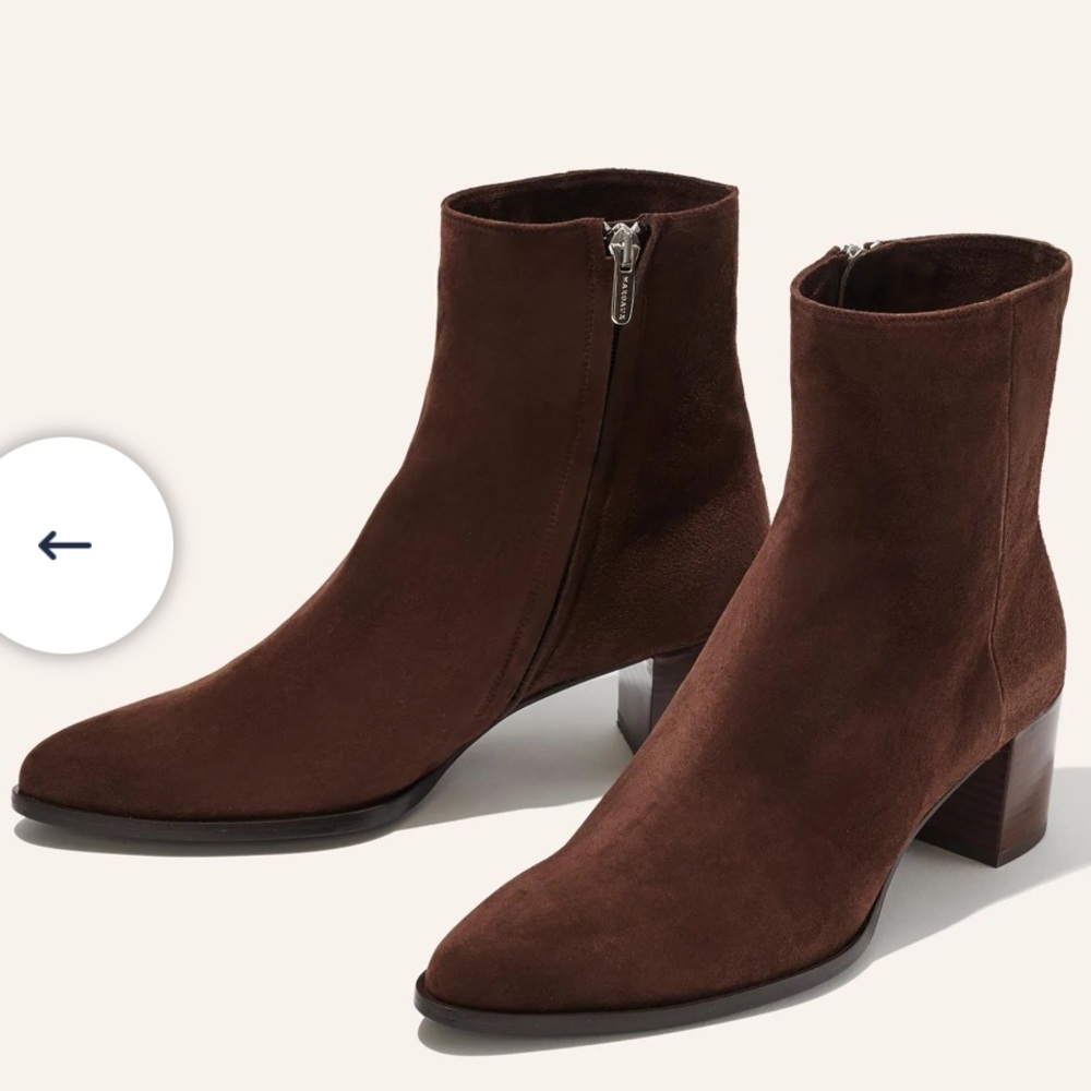 Margaux handmade Chocolate Suede ankle boots
